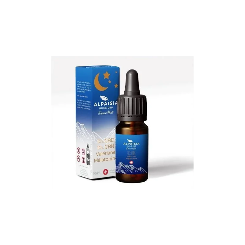 Huile CBD 10% full spectrum douce nuit | ALPAISIA